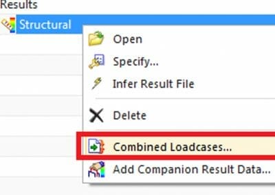 How to combine solved load cases in NX