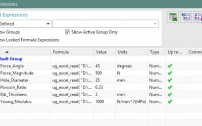 How to drive NX expressions from a spreadsheet