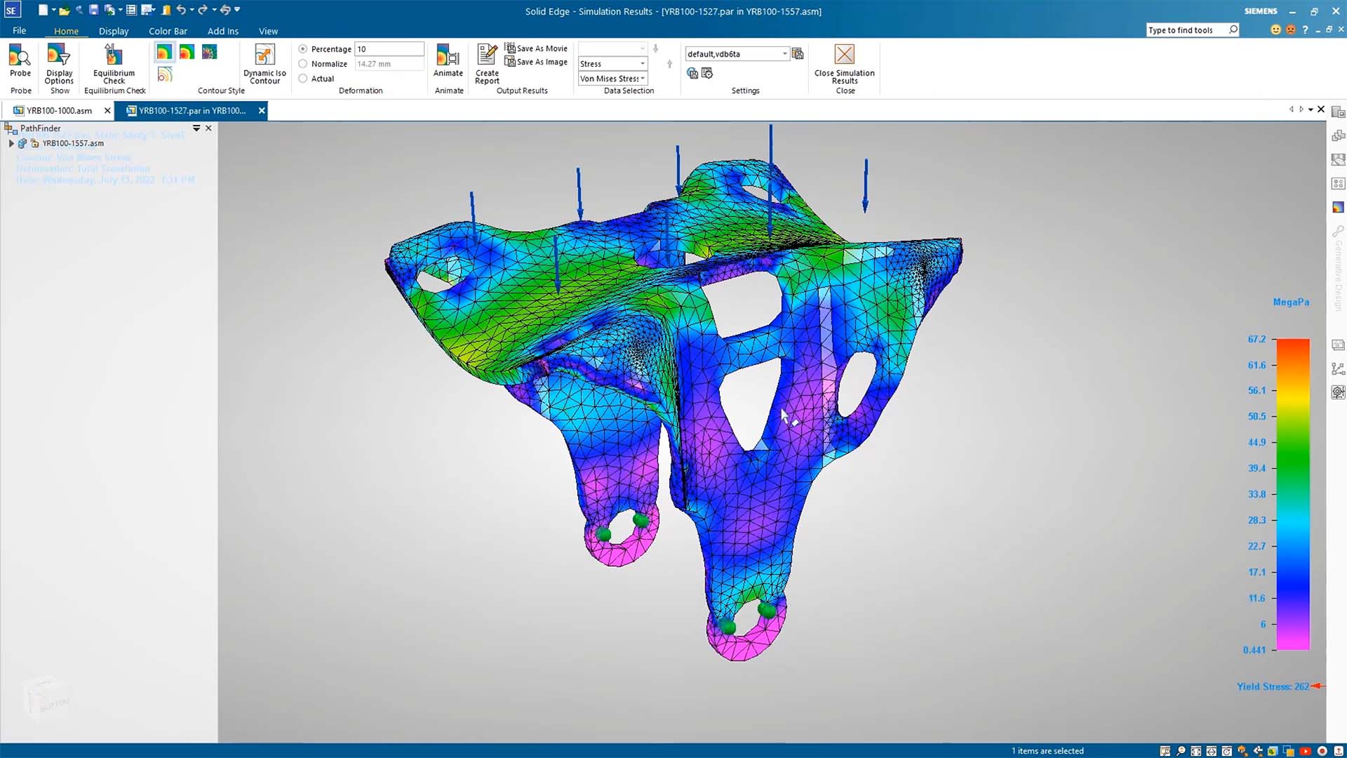 Simulation in Siemens Solid Edge 2023