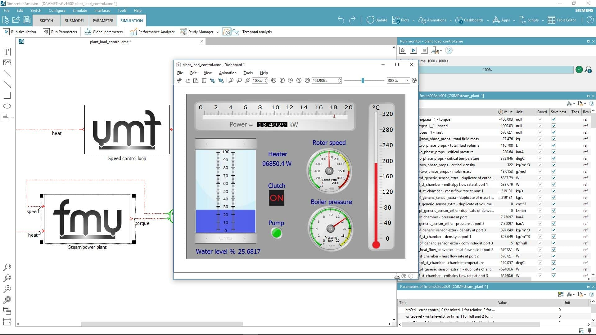 A boiler modeled in Simcenter Amesim