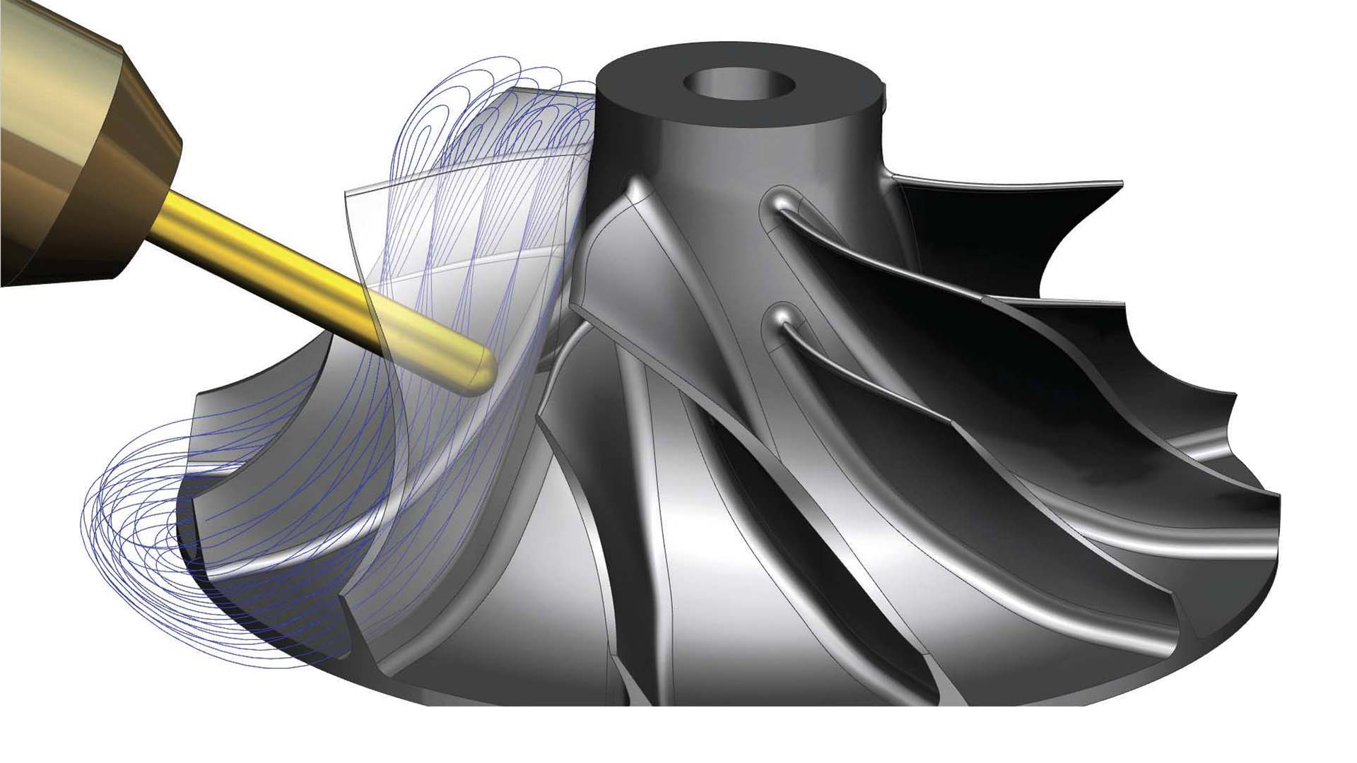 Impeller milling with NX for Manufacturing