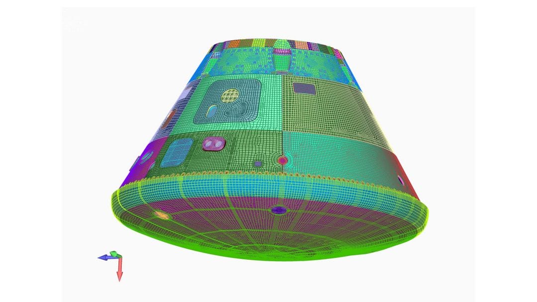 Modeling the Orion 10 spacecraft with Simcenter Femap