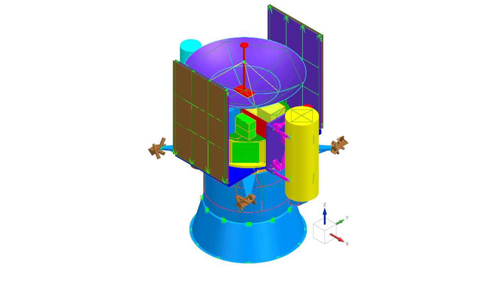 A satellite model solved with the SATK 