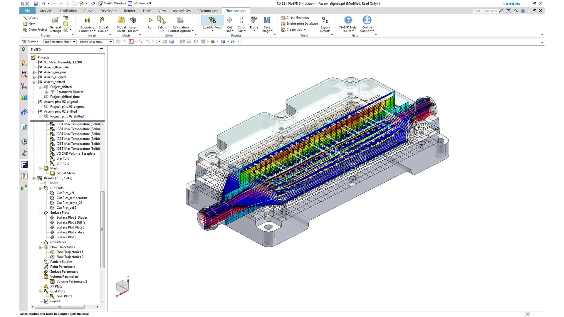 FLOEFD aligned part in Siemens NX