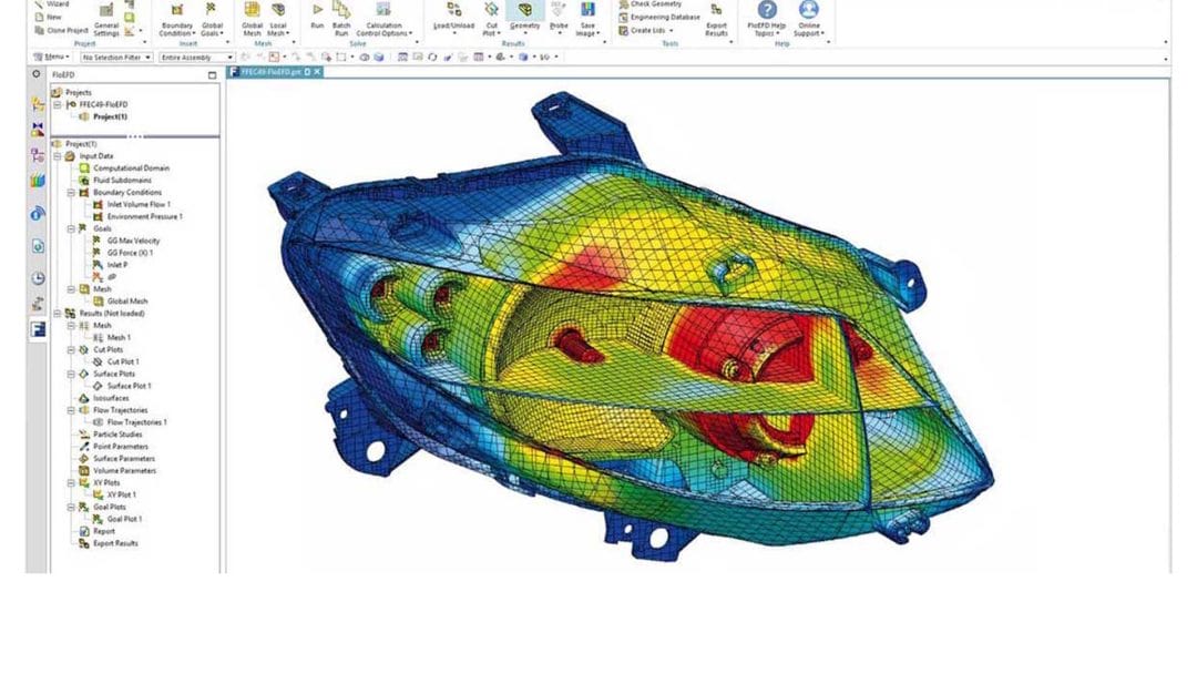A CAD model in Siemens FLOEFD