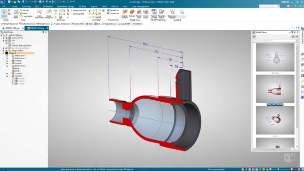 Model based definition in Siemens Solid Edge 2023