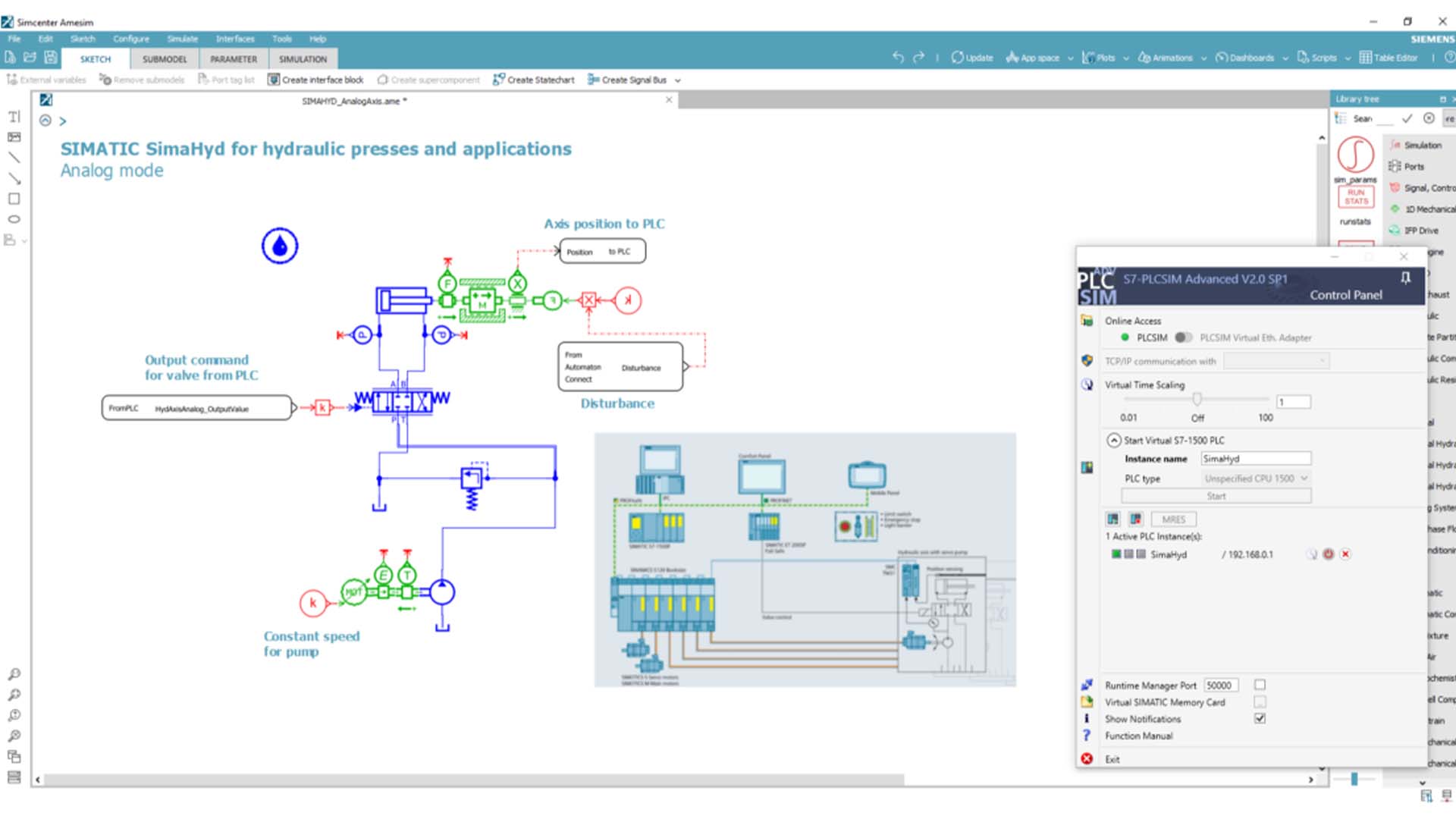 Virtual commissioning with Simcenter Amesim