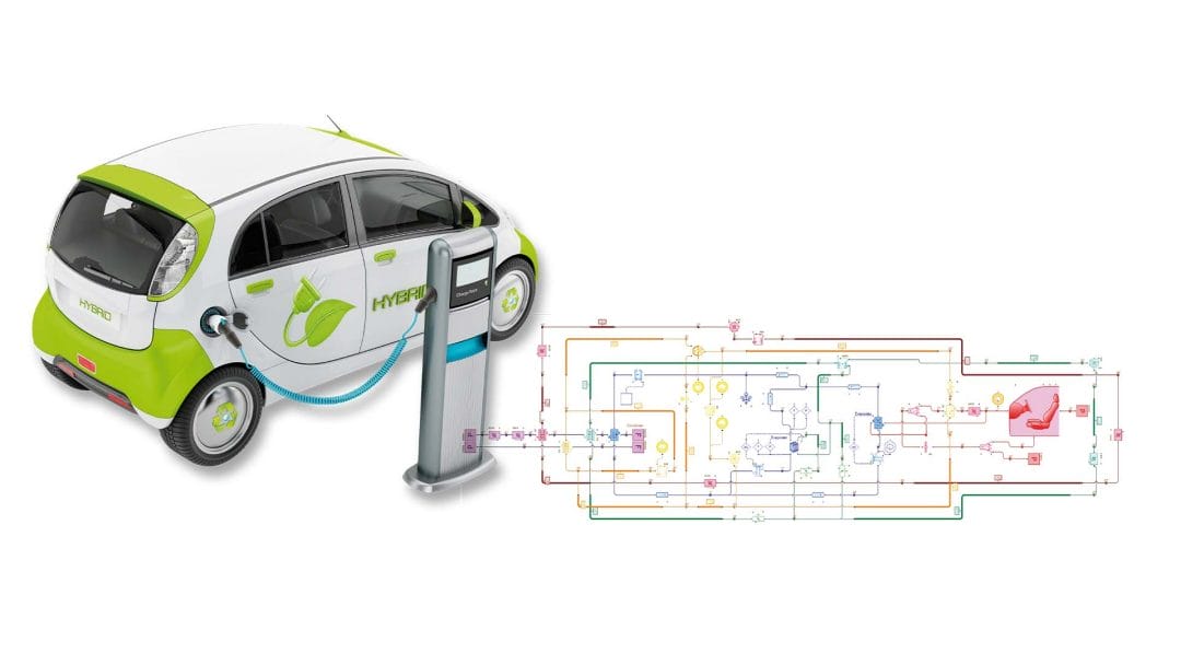 Modeling a hybrid car charging system with Simcenter Flomaster
