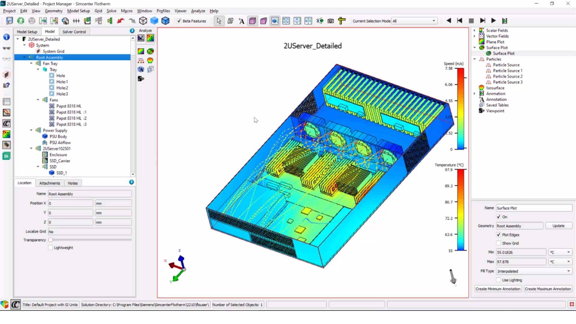 Modeling server fans in Simcenter FloTHERM