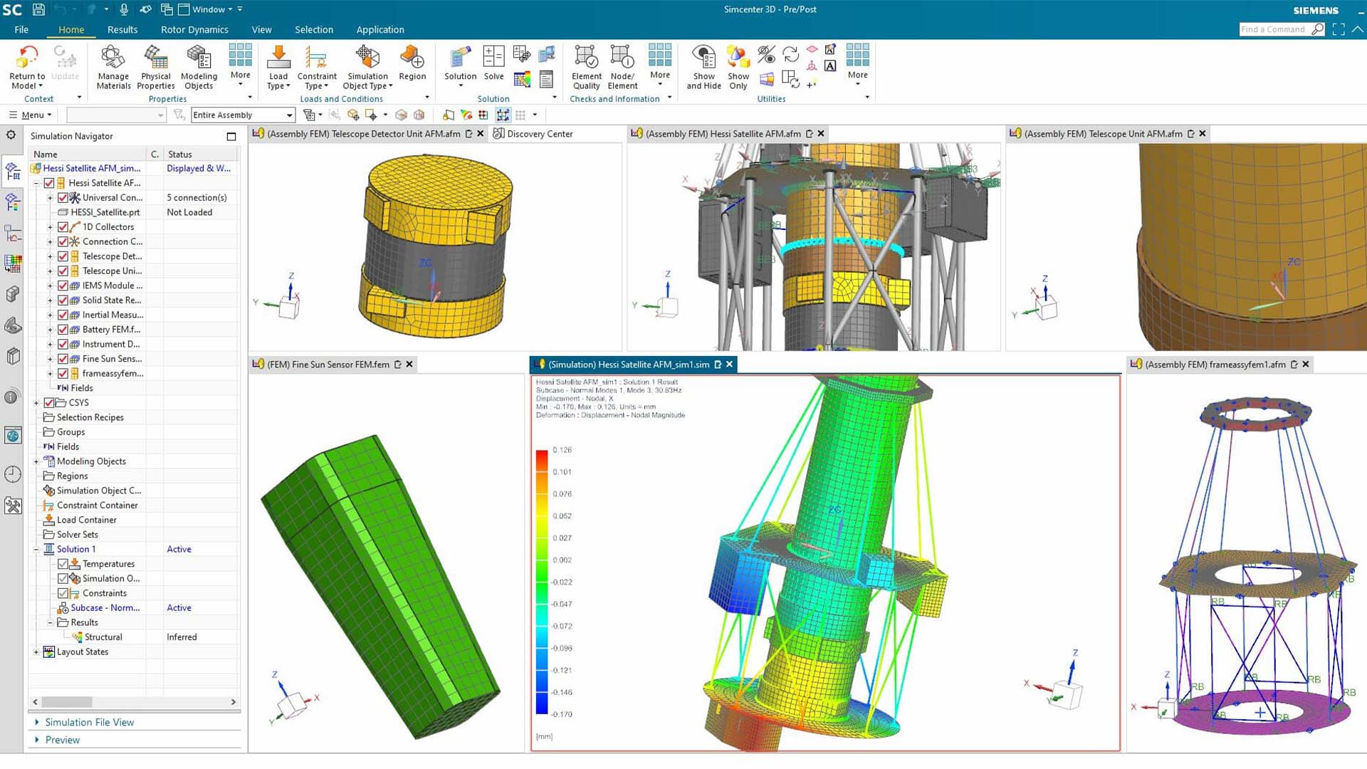 Multi-tabbed windows in Simcenter 3D