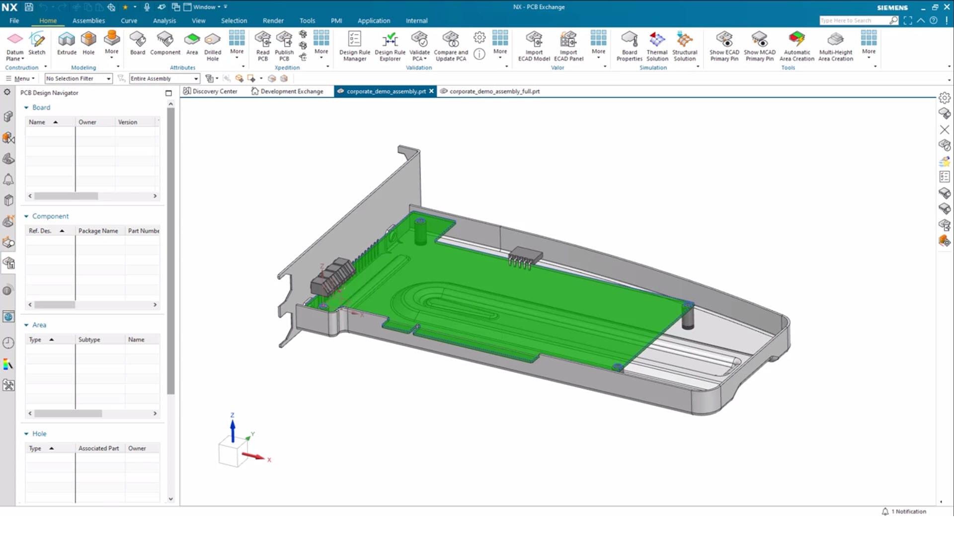 Siemens PCB Exchange demo assembly