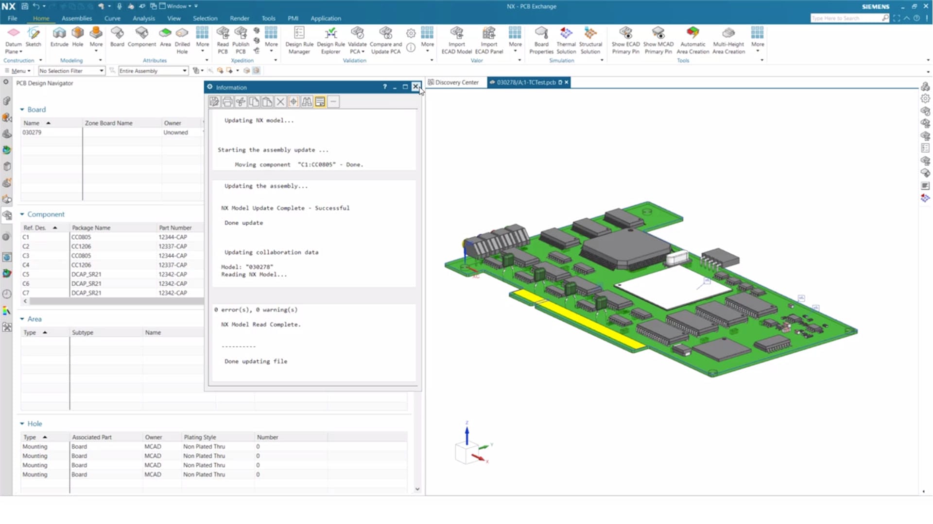 Siemens PCB Exchange integrated circuit test