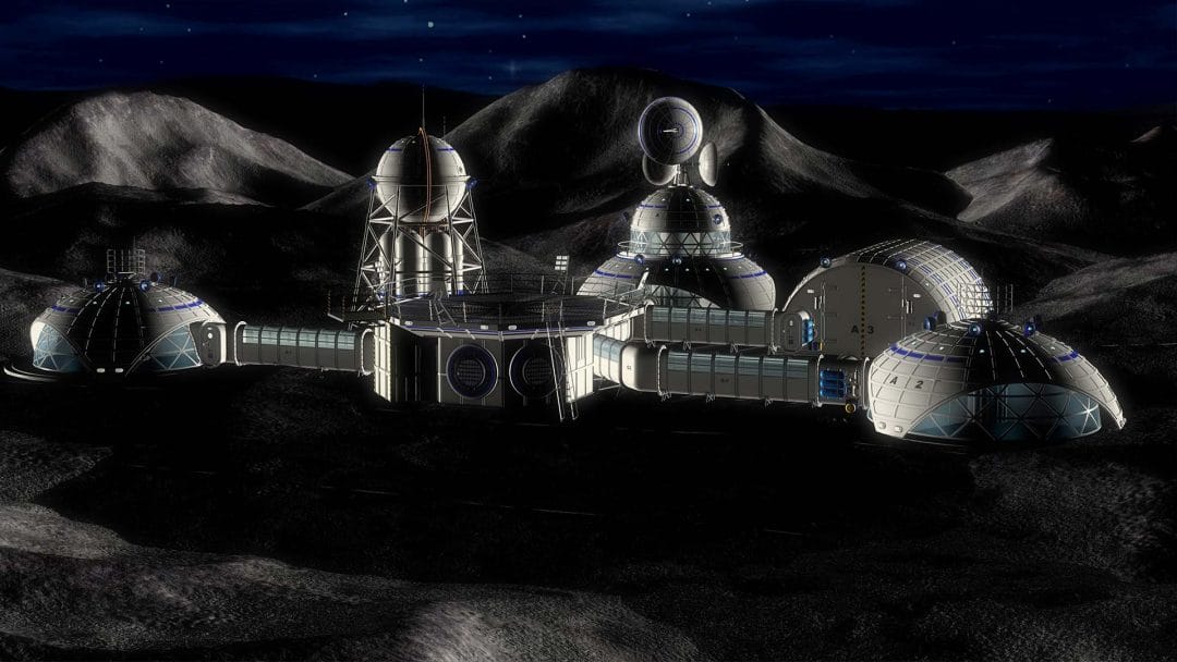 Concept photo of a lunar base