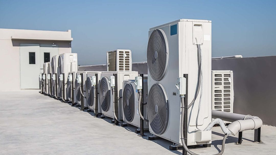 HVAC systems on a roof
