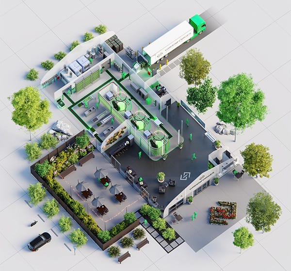 Rendering of a proposed Greenforges urban farm