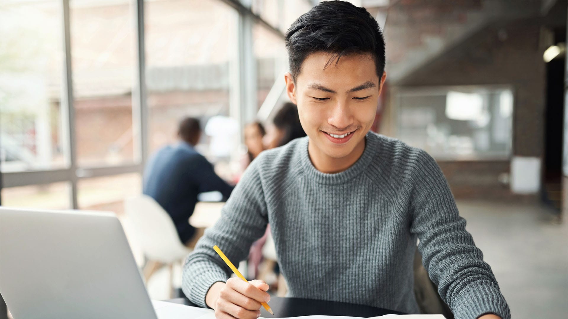 A student working on an assignment