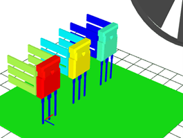 3D view of the temperature difference between components