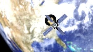 Cubesat in earth's orbit